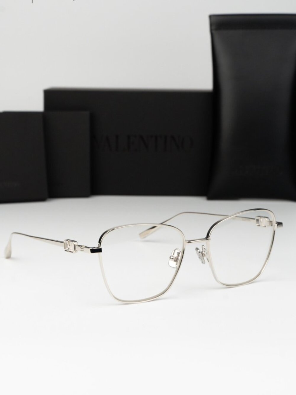 Valentino Women Eyeglasses Silver Butterfly V-LOGO SIGN II VLX-167 B BRAND NEW